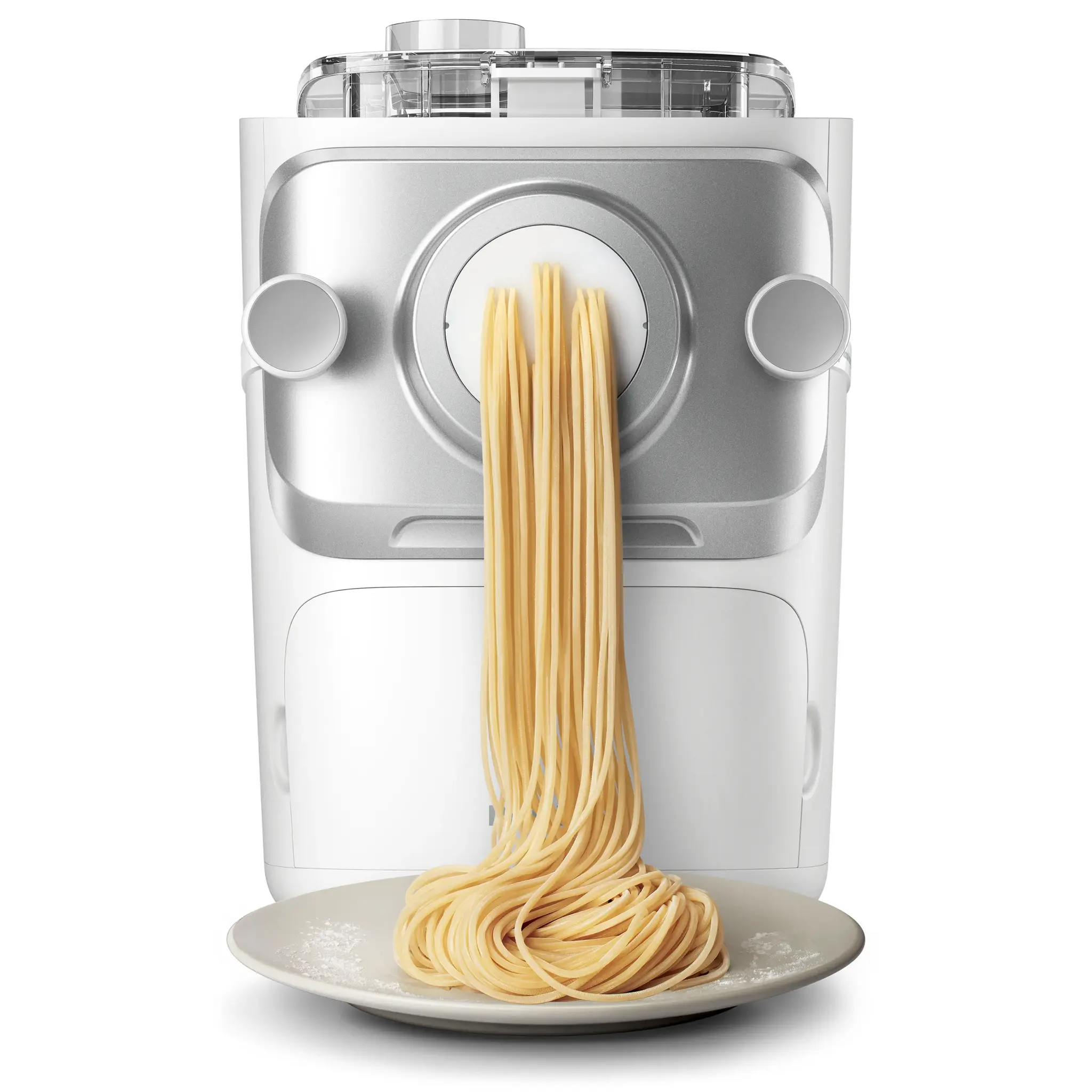 Philips HR2660/00 i vitt med metallfärgad front och färsk pasta